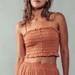 Scrunchy Tank Top Terracotta