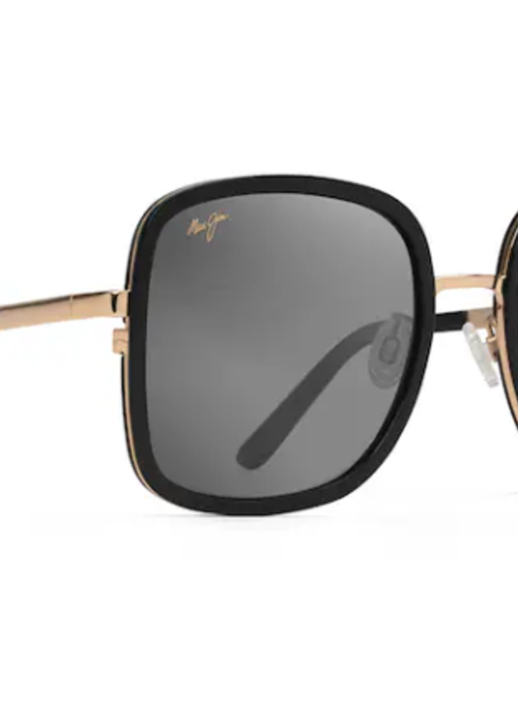 Sunglasses & Readers Grey Pua Black Gloss w/ Shiny Gold