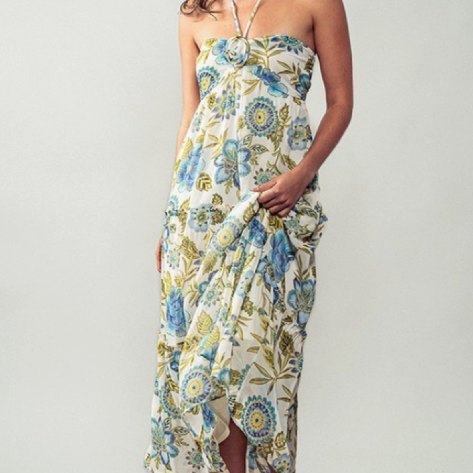 Beach Foam Floral Maxi Dress