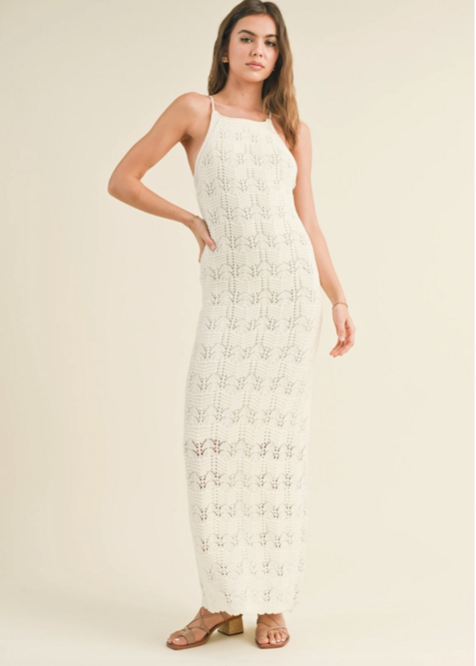 Crochet Knitted Maxi Dress