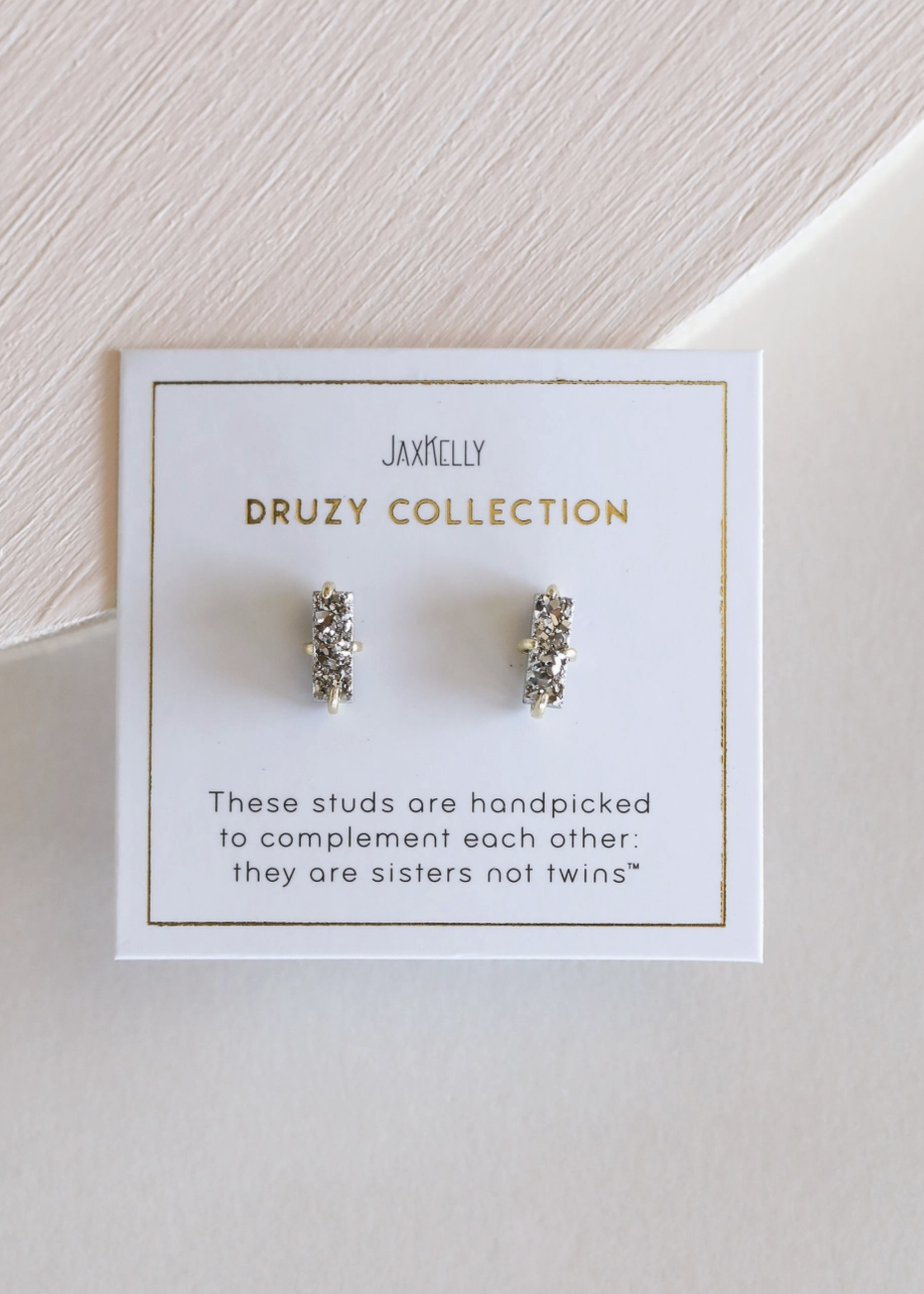 Druzy Bar Studs