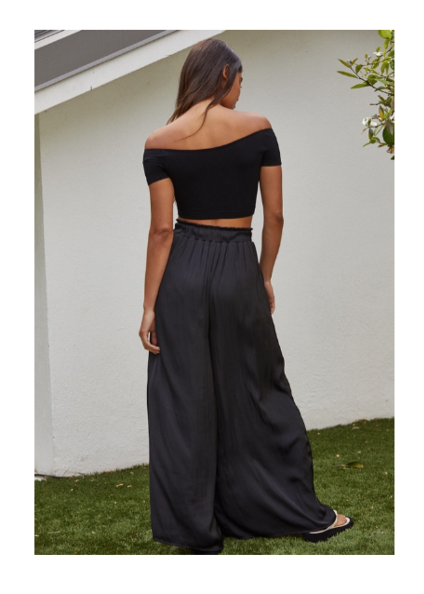 Thinking of You Crop Top Black