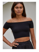 Thinking of You Crop Top Black