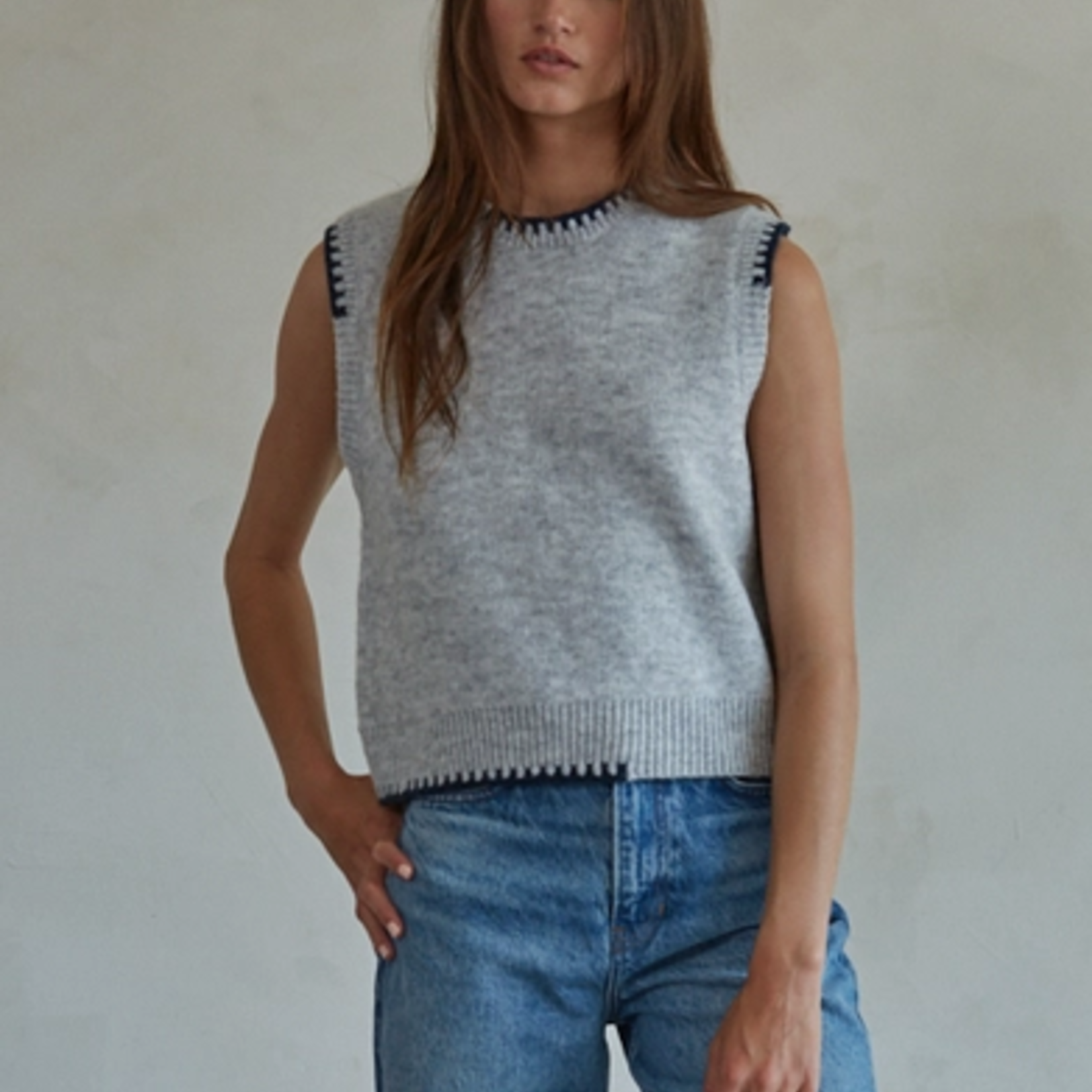 Knit Sweater Vest Top