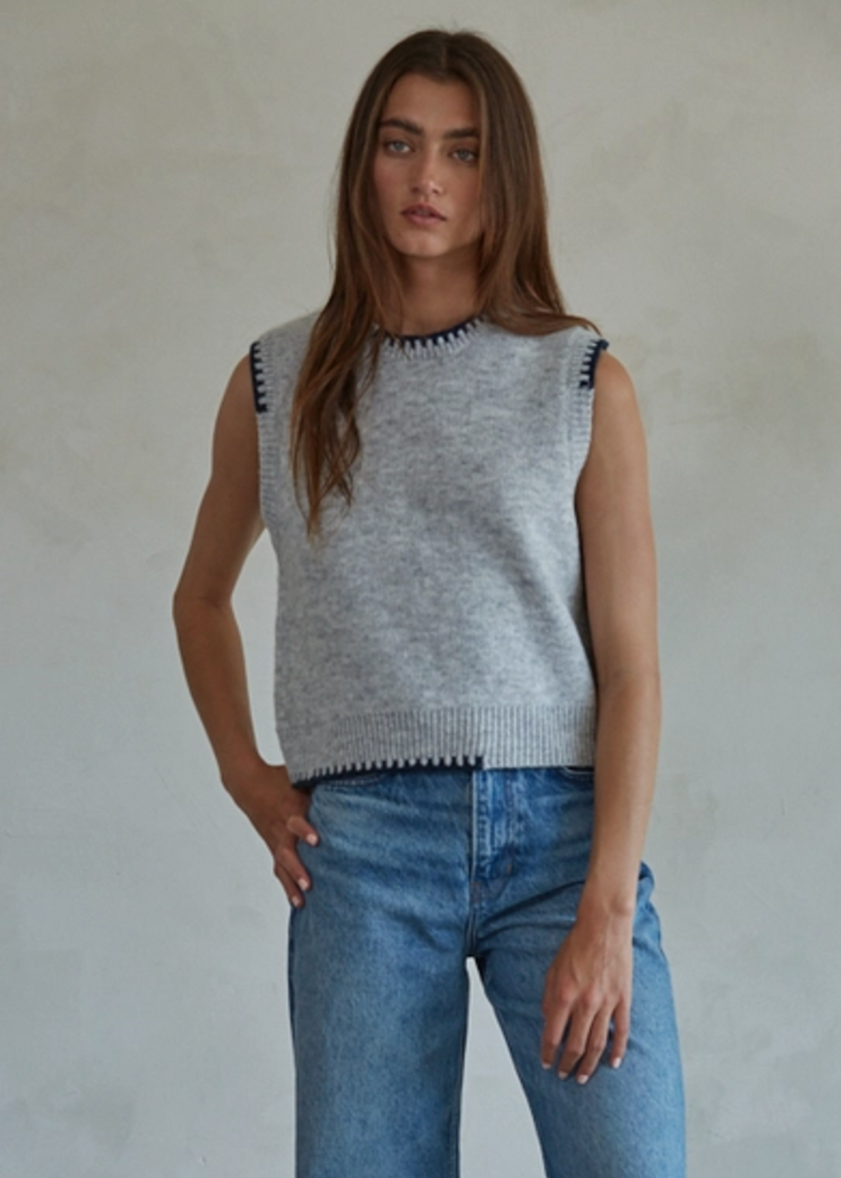 Knit Sweater Vest Top