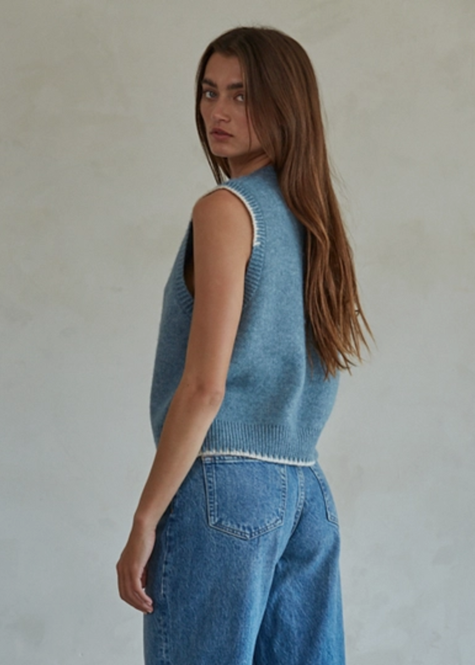 Knit Sweater Vest Top