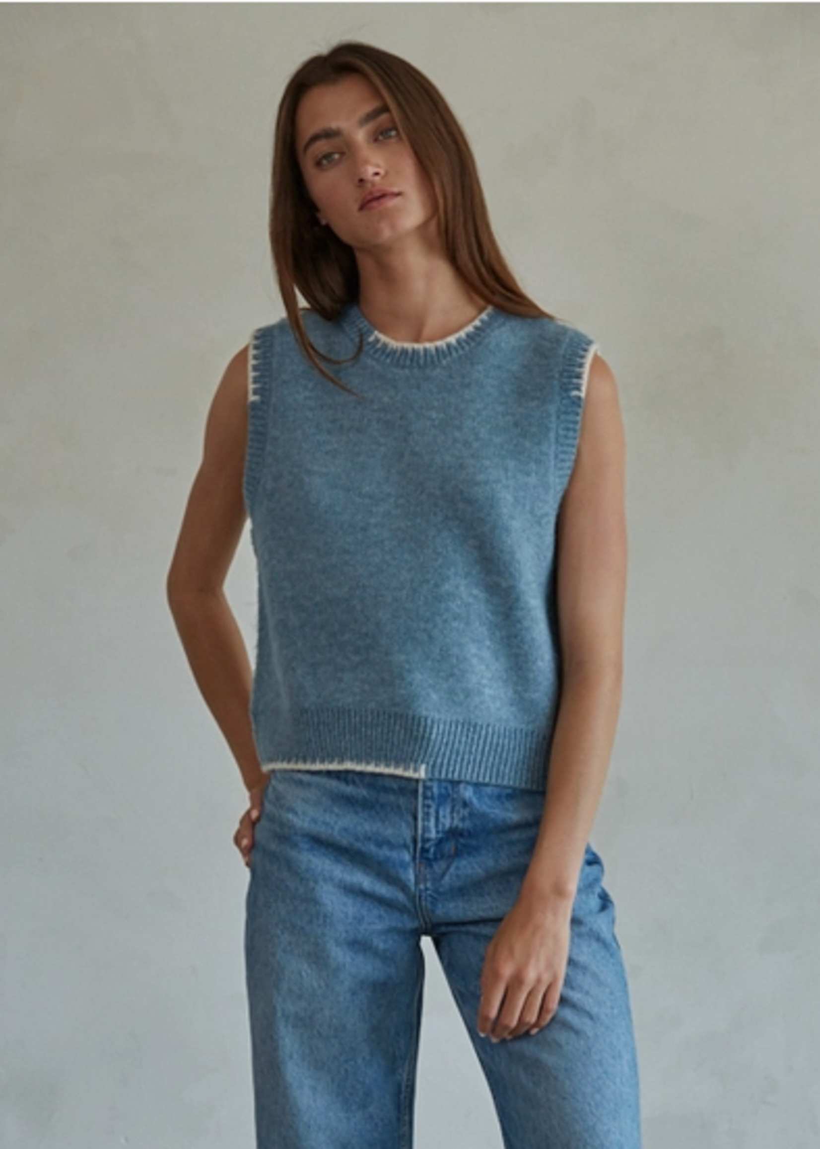 Knit Sweater Vest Top