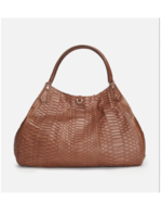 Natural Python Hobo Tote