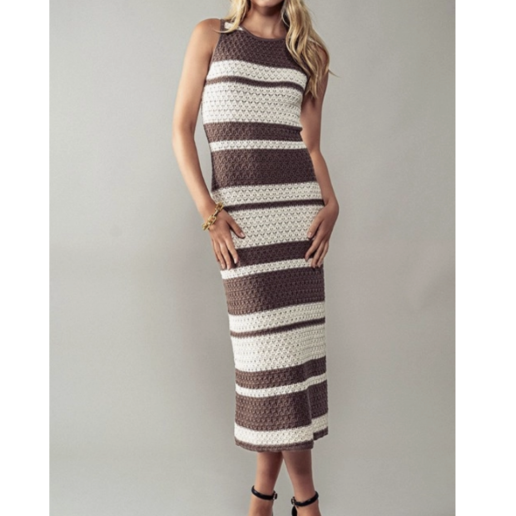 Be Mine Crochet Midi  Dress