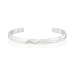 Small Wavy Cuff Bracelet Silver