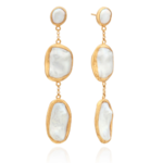 Keshi Pearl Triple Drop Earring