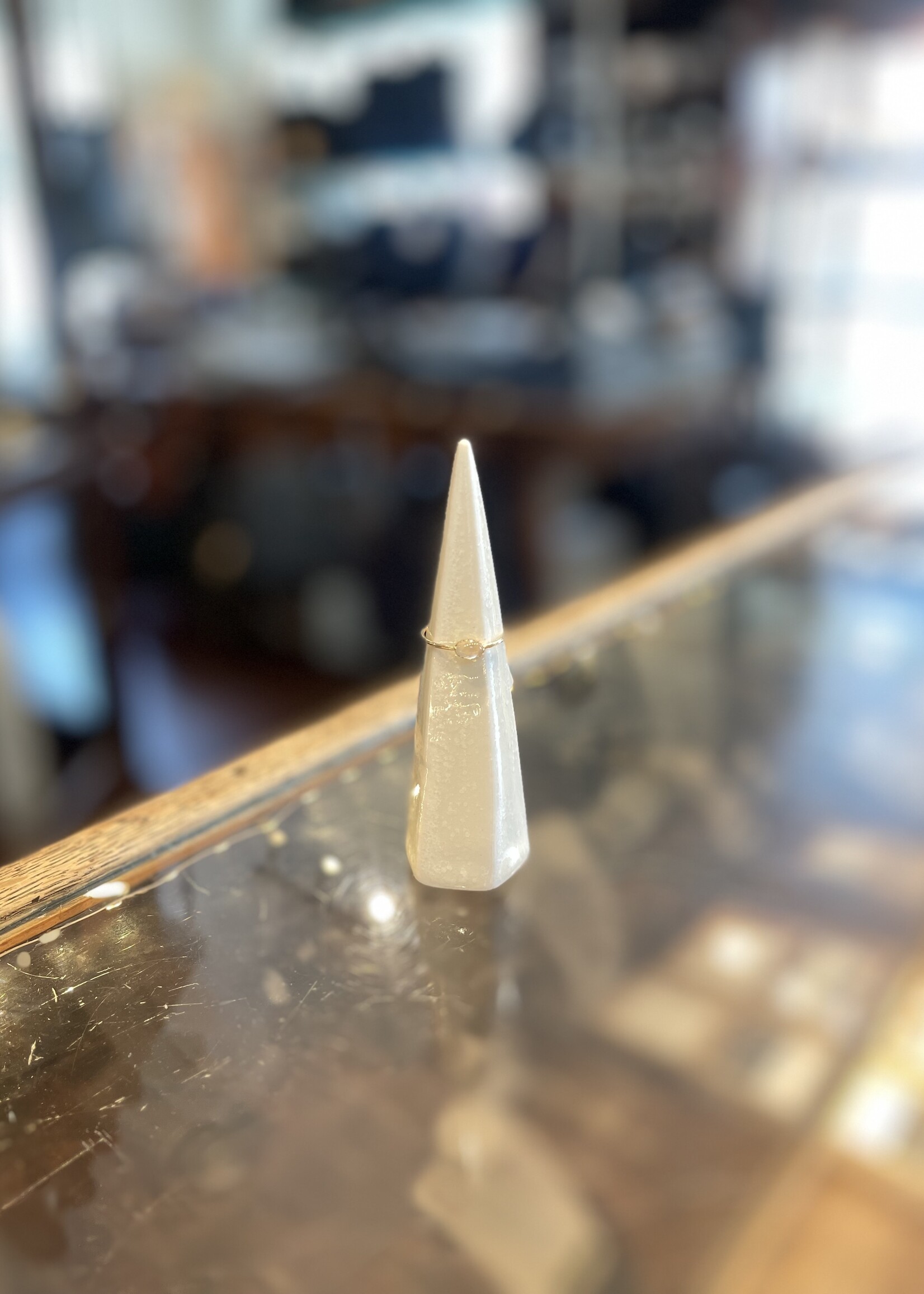 Custom Solid 14K Gold Moonstone Ring