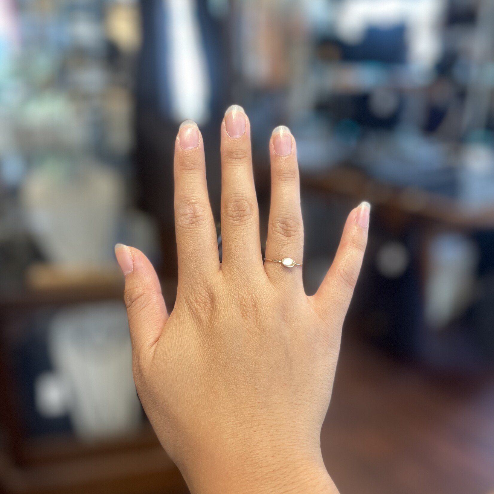 Custom Solid 14K Gold Moonstone Ring