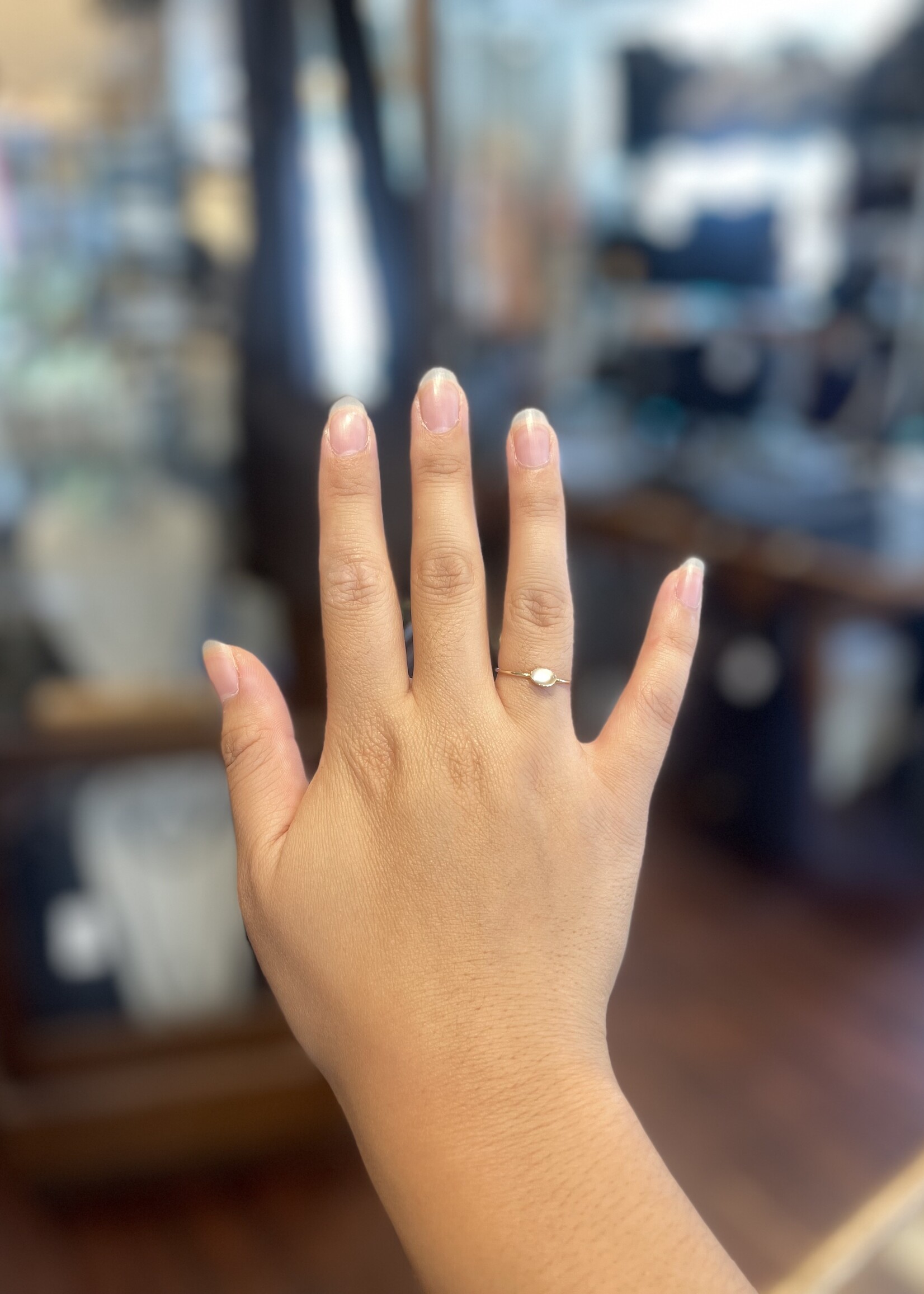 Custom Solid 14K Gold Moonstone Ring