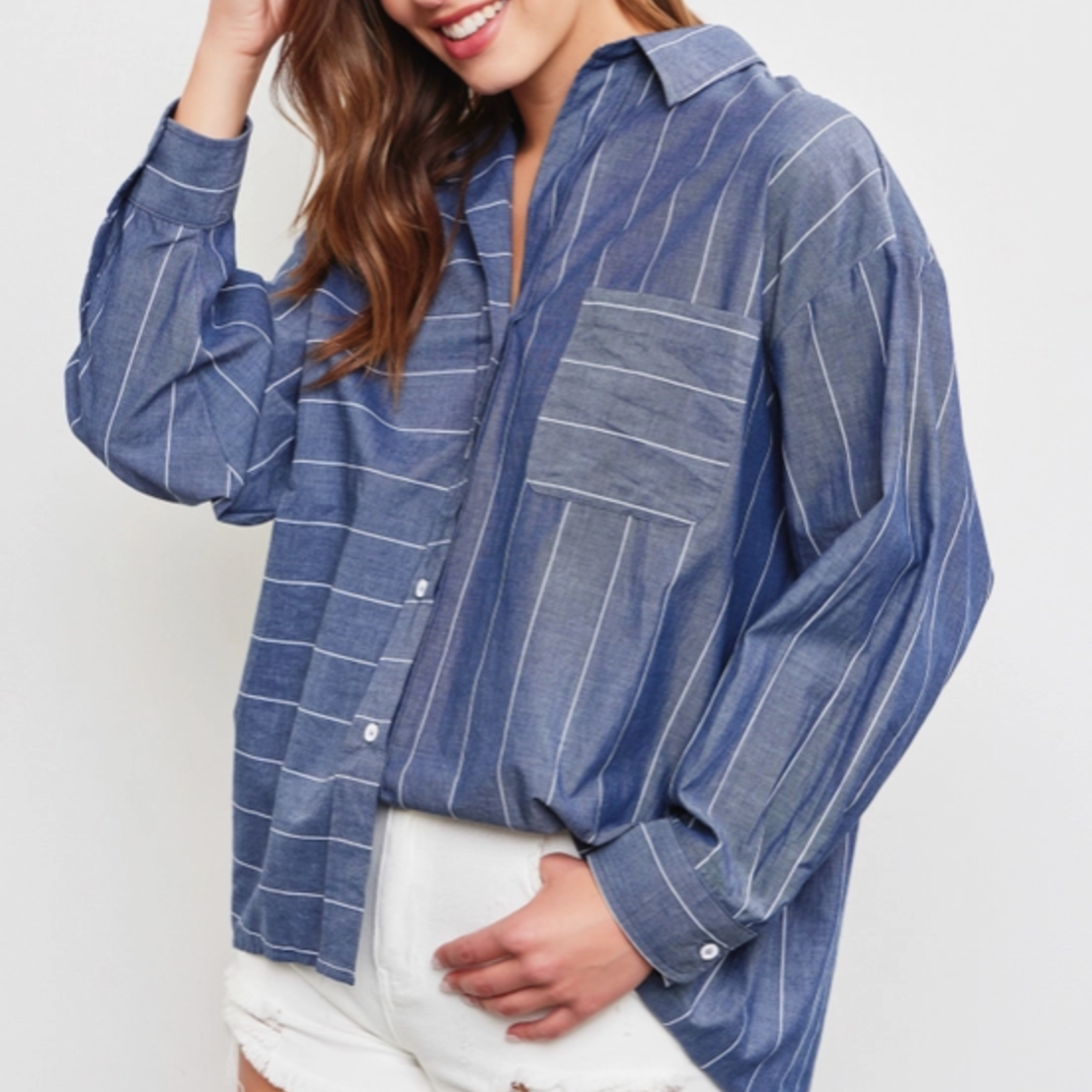 One Pocket Stripe Top