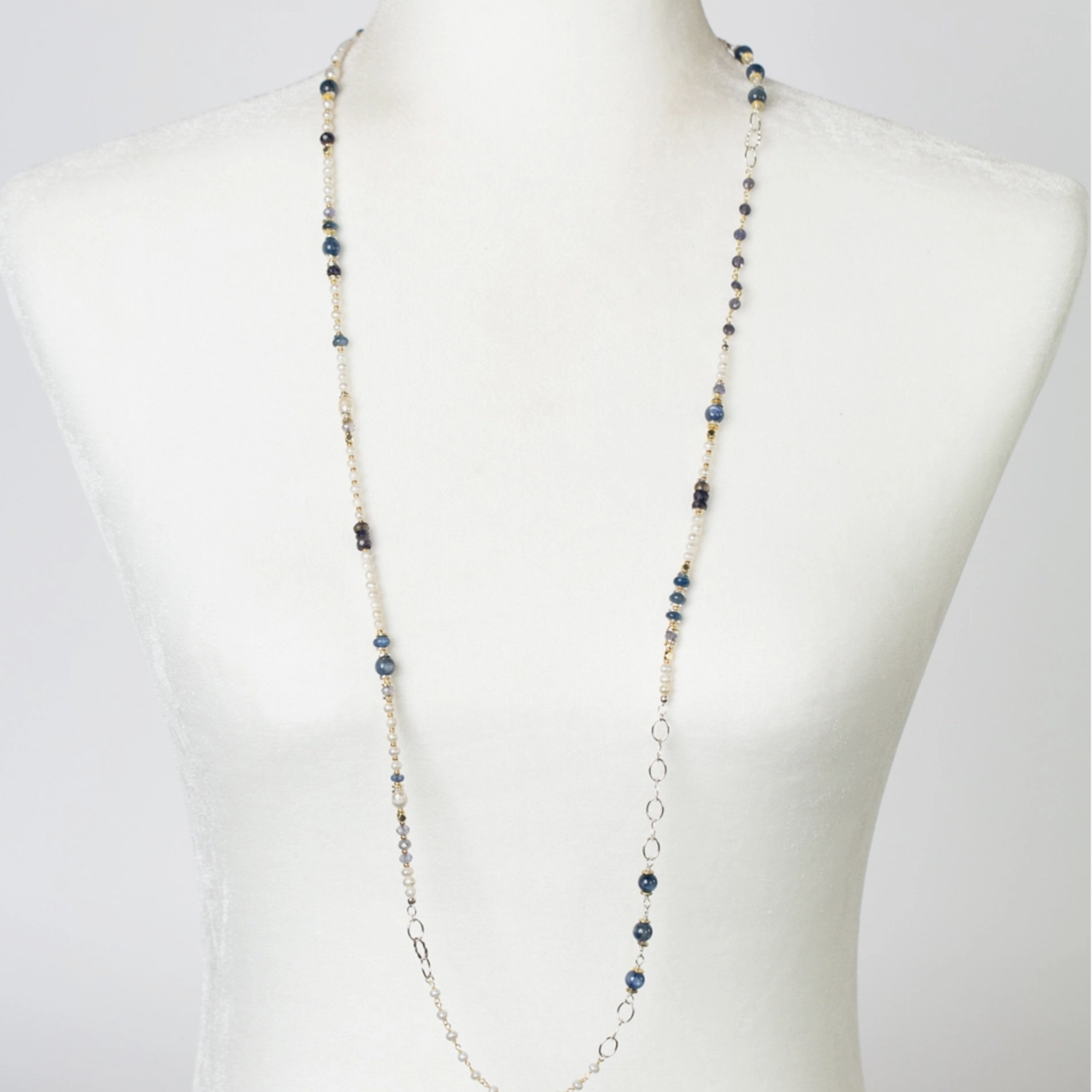 Seaside - Pearl, Iolite Transitional Necklace