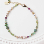 Hope - Ruby, Pearl, Amazonite Simple Bracelet