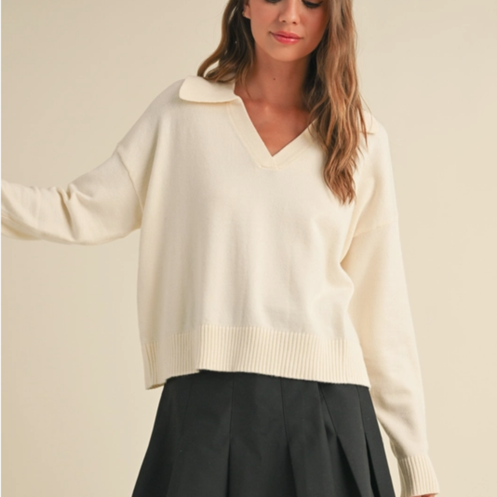 Knitted Top with Collar