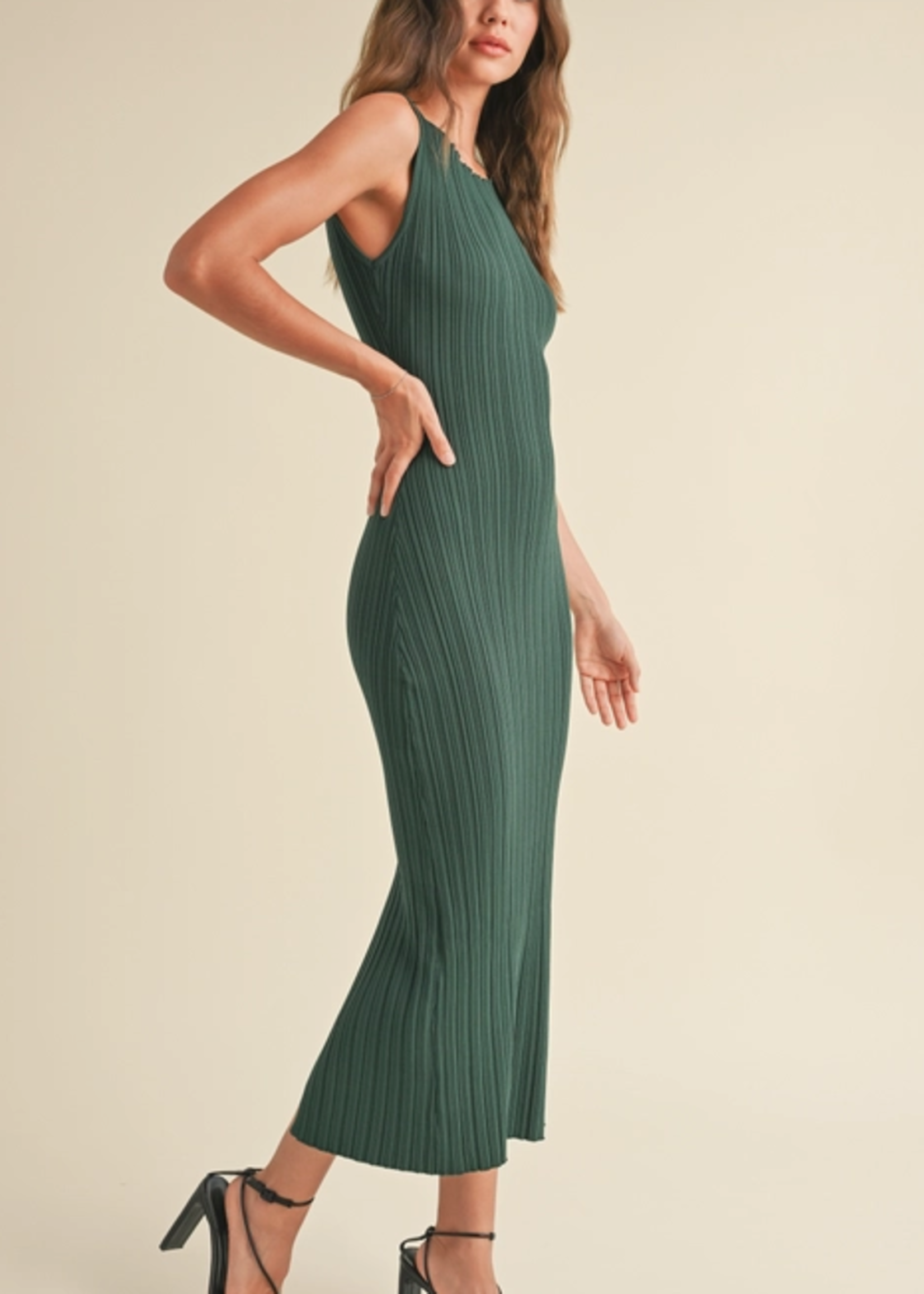 Textured Knit Sleeveless Dress