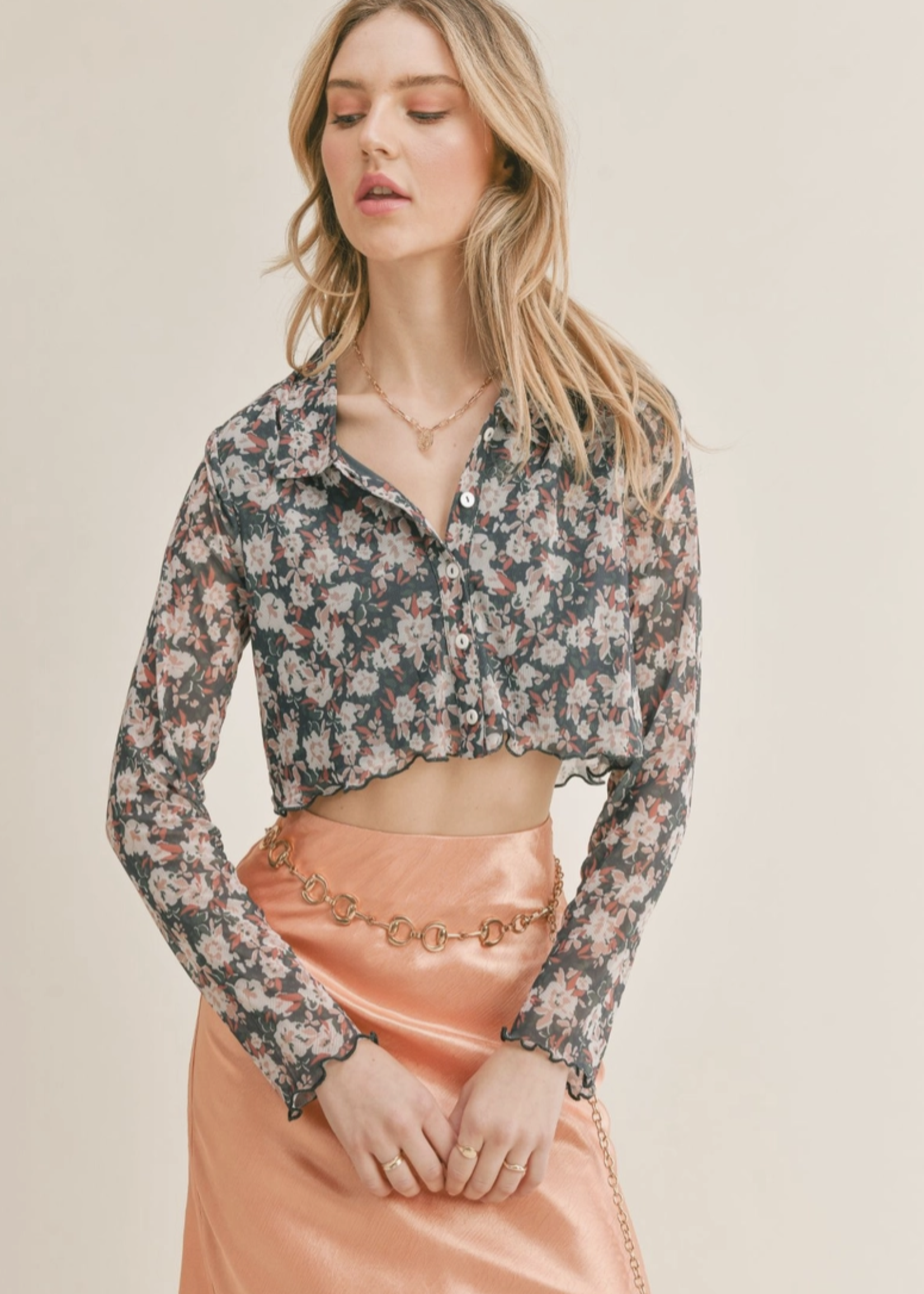 Dreamcatcher Crop Mesh Shirt