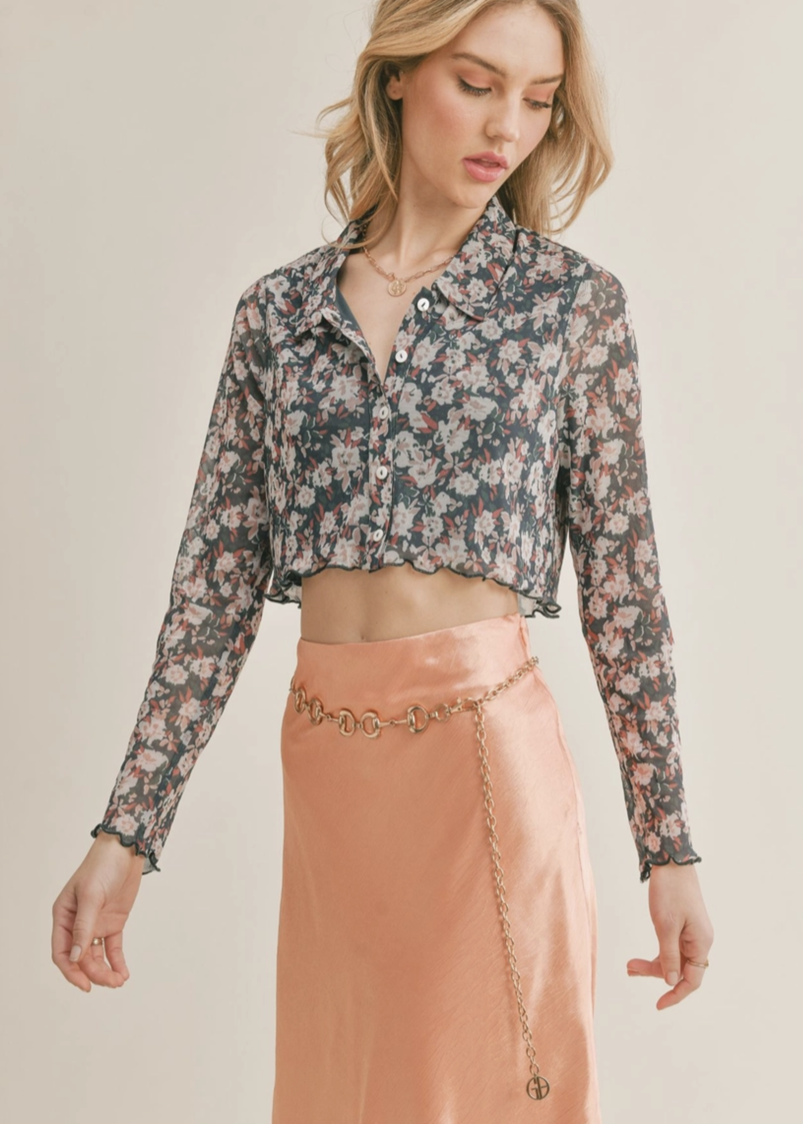 Dreamcatcher Crop Mesh Shirt
