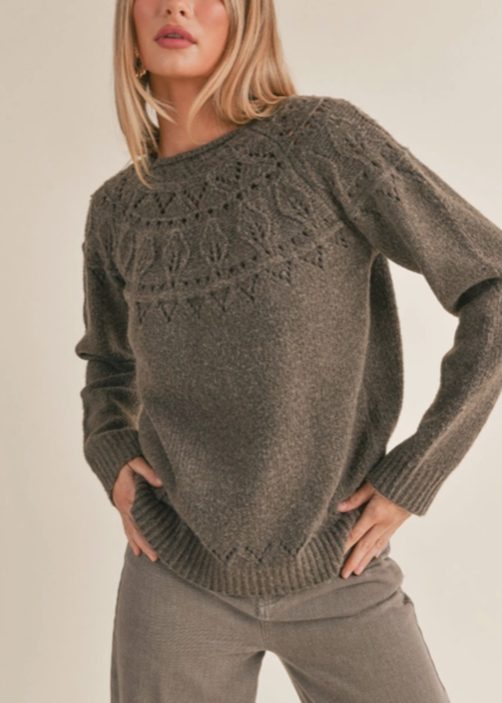 Lyra Pointelle Detail Sweater