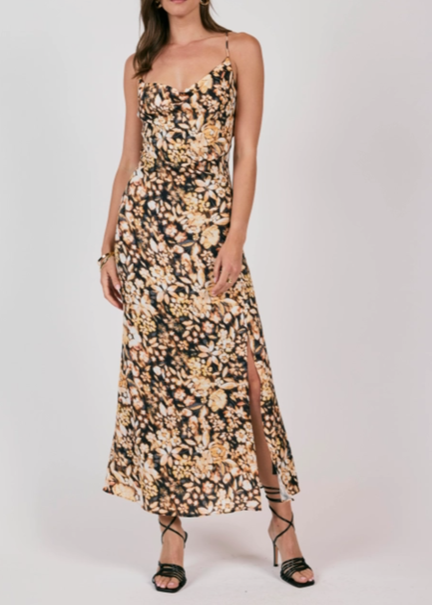 Wild Renaissance Cowl Neck Maxi Dress