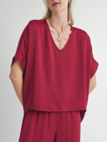 Sweet Treat Dolman Slv V Neck Top