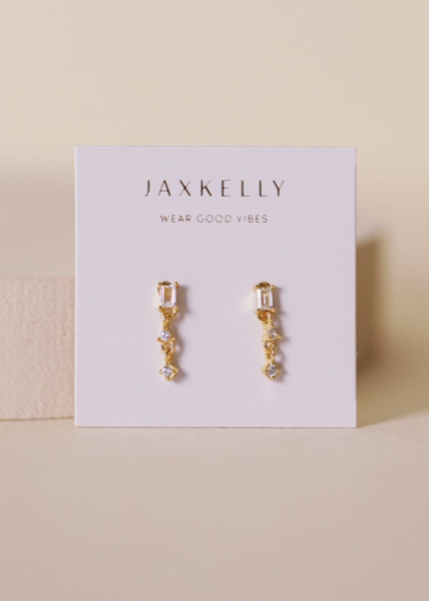 Mini Baguette Drop Earrings