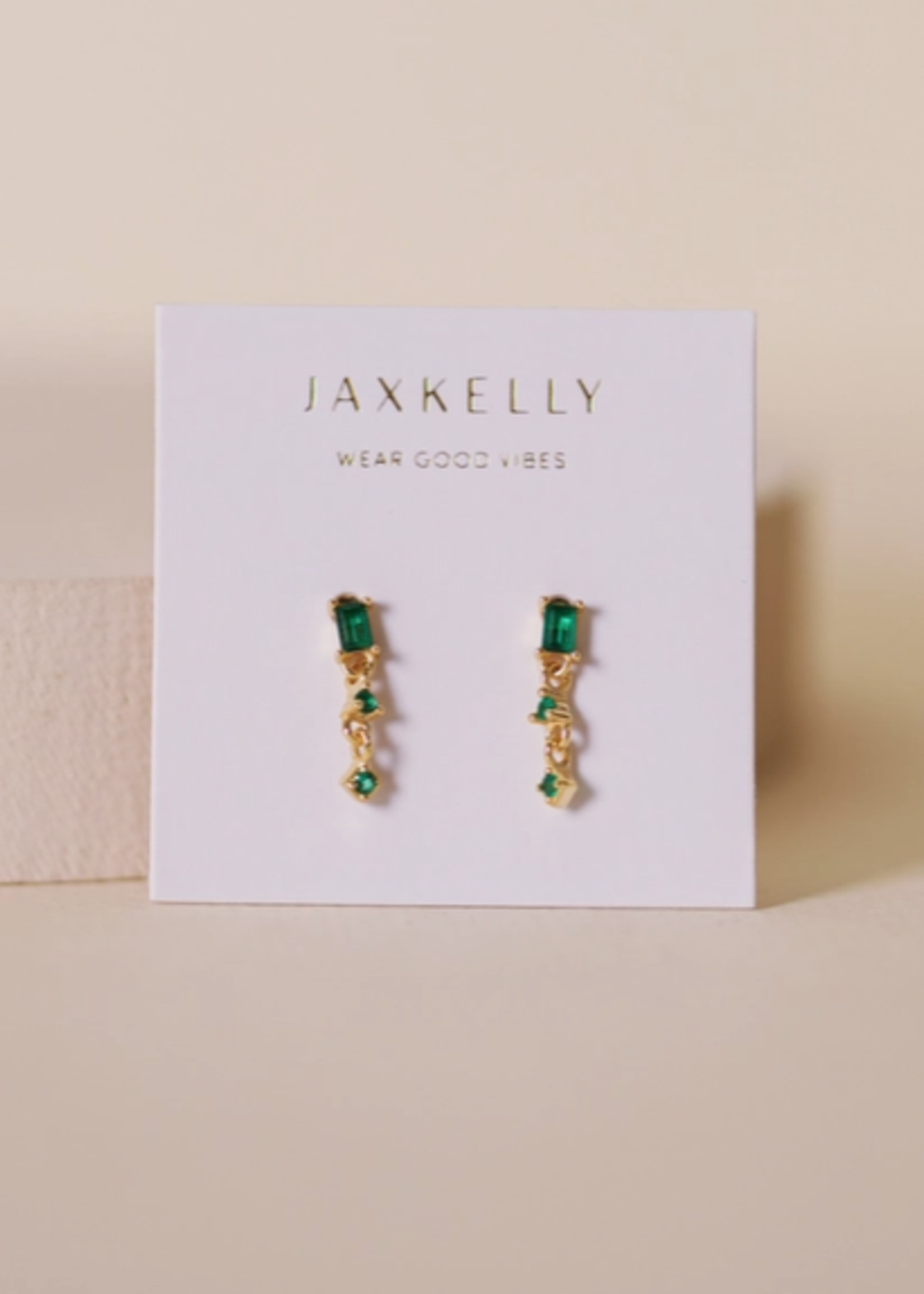 Mini Baguette Drop Earrings