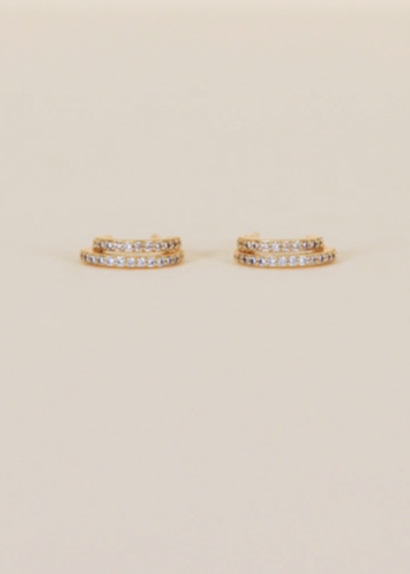 Double Champagne Gold Hoop