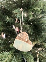 Sandy Beach Love Heart Ornament