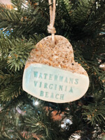 Sandy Hearts Ceramic Beach Lovers Ornament