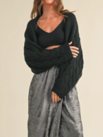 Cable Knit Shawl Cardigan