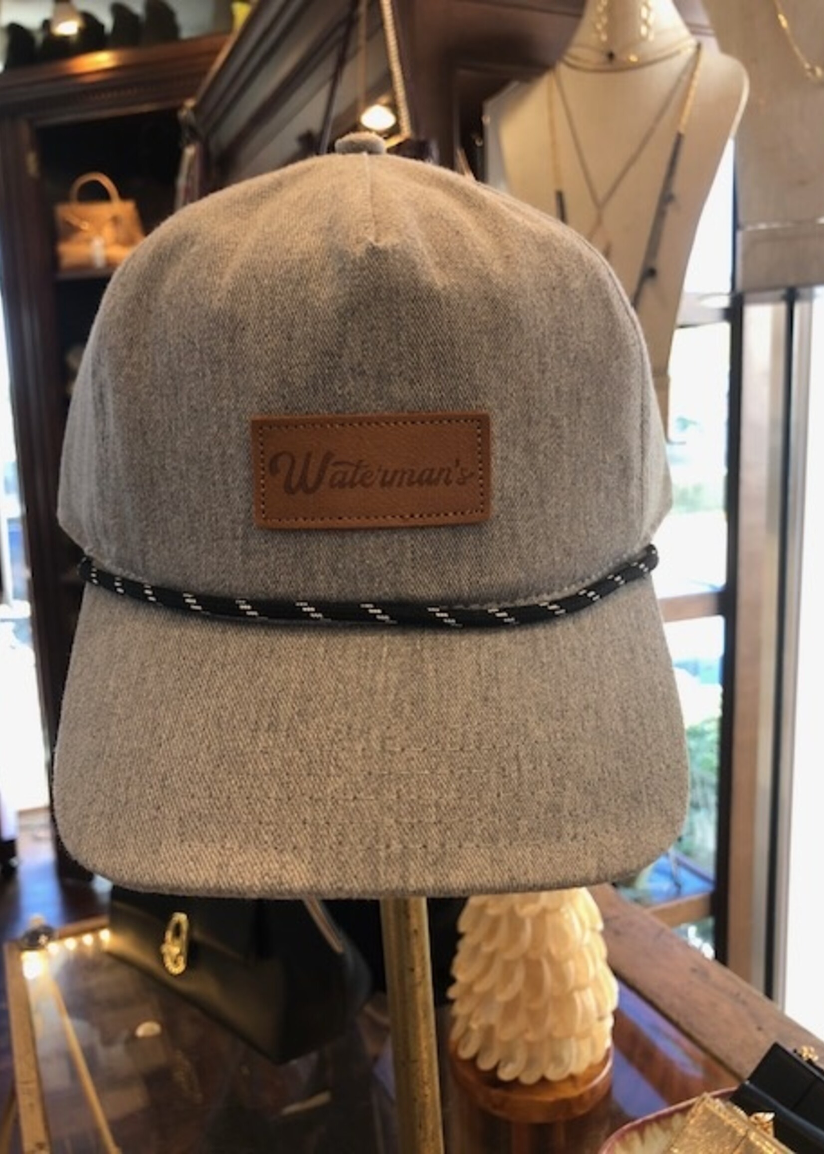 Waterman's Leather Patch Adjustable Hat With Rope