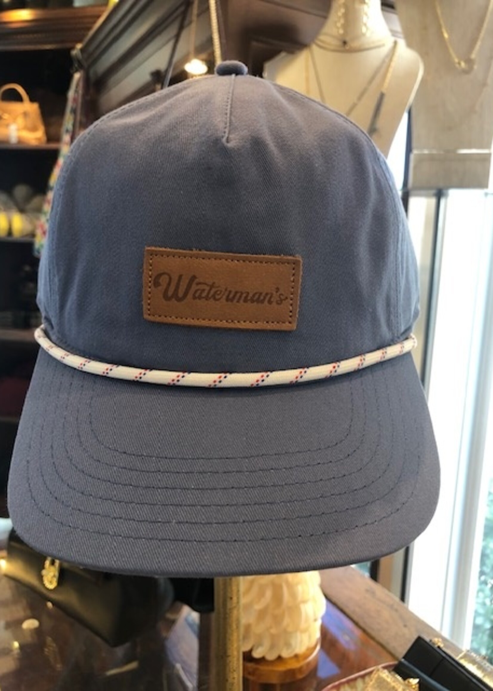 Waterman's Leather Patch Adjustable Hat With Rope