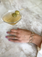 Riley Alternating White Zircon Ring Bracelet Matte GV