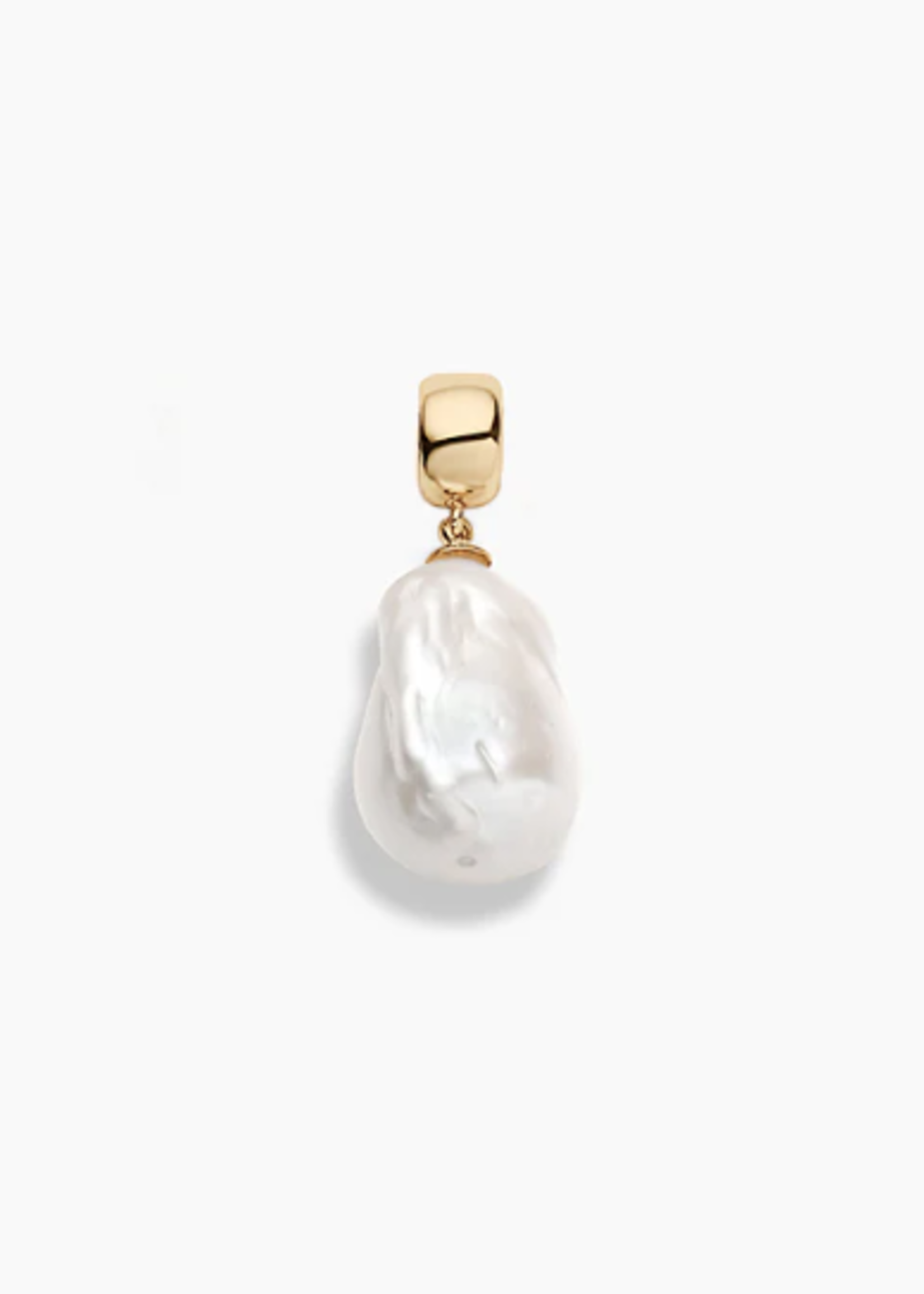 Talia Pearl Bail Charm - 14k Gold Plated
