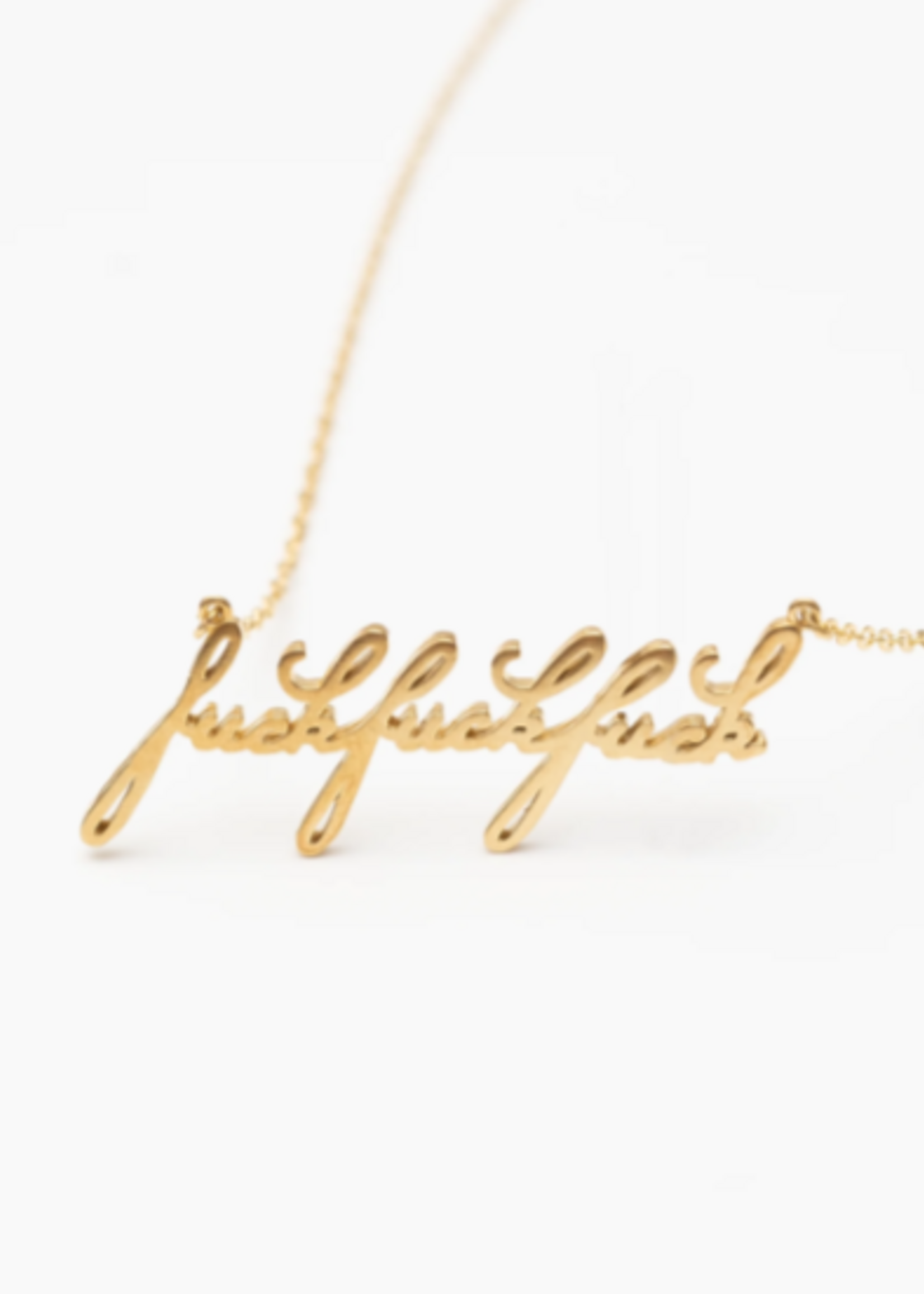 Fuck Fuck Fuck Script Necklace