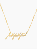Fuck Fuck Fuck Script Necklace