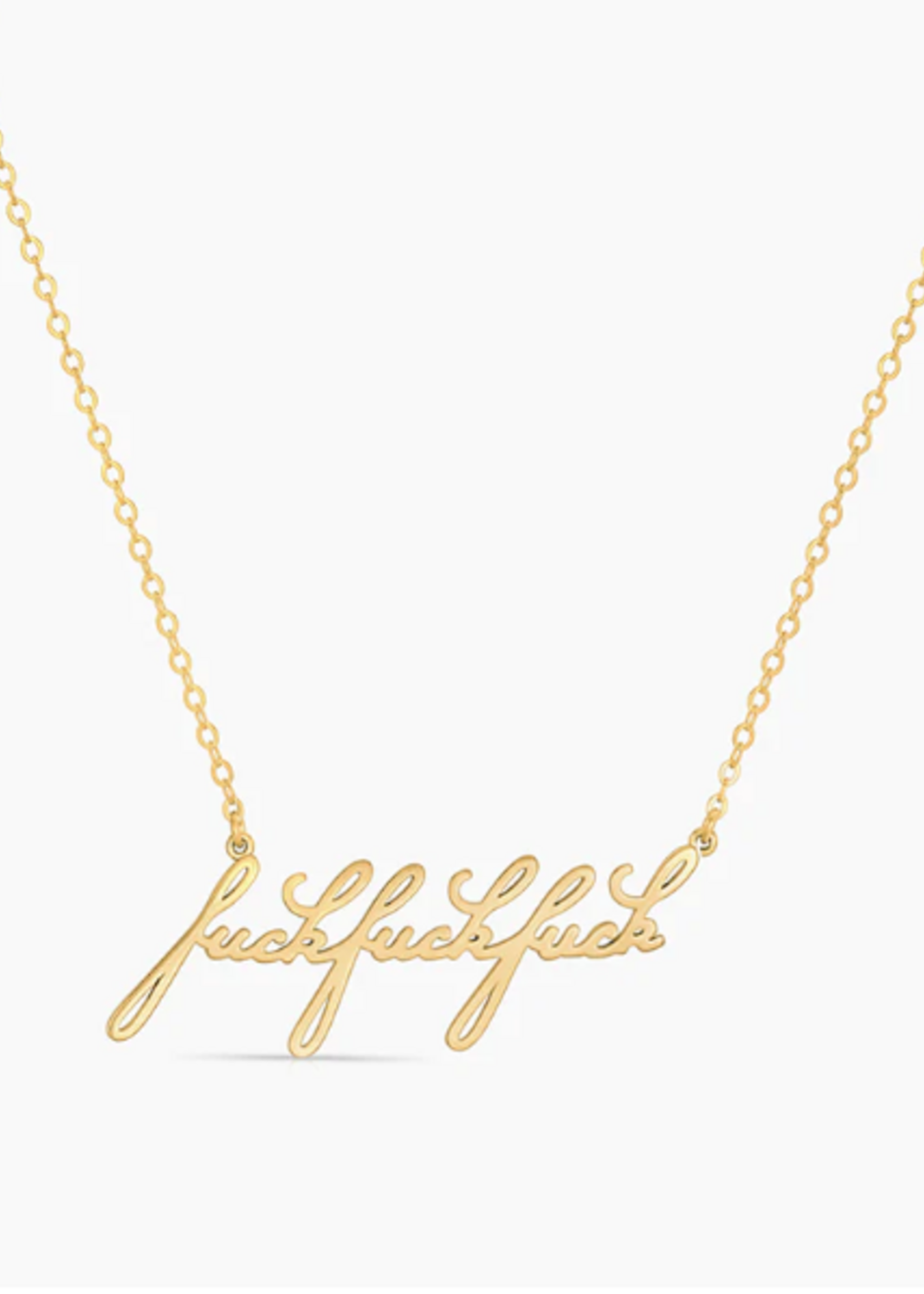 Fuck Fuck Fuck Script Necklace