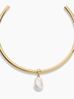 Talia Pearl Choker Necklace - 14k Gold Plated