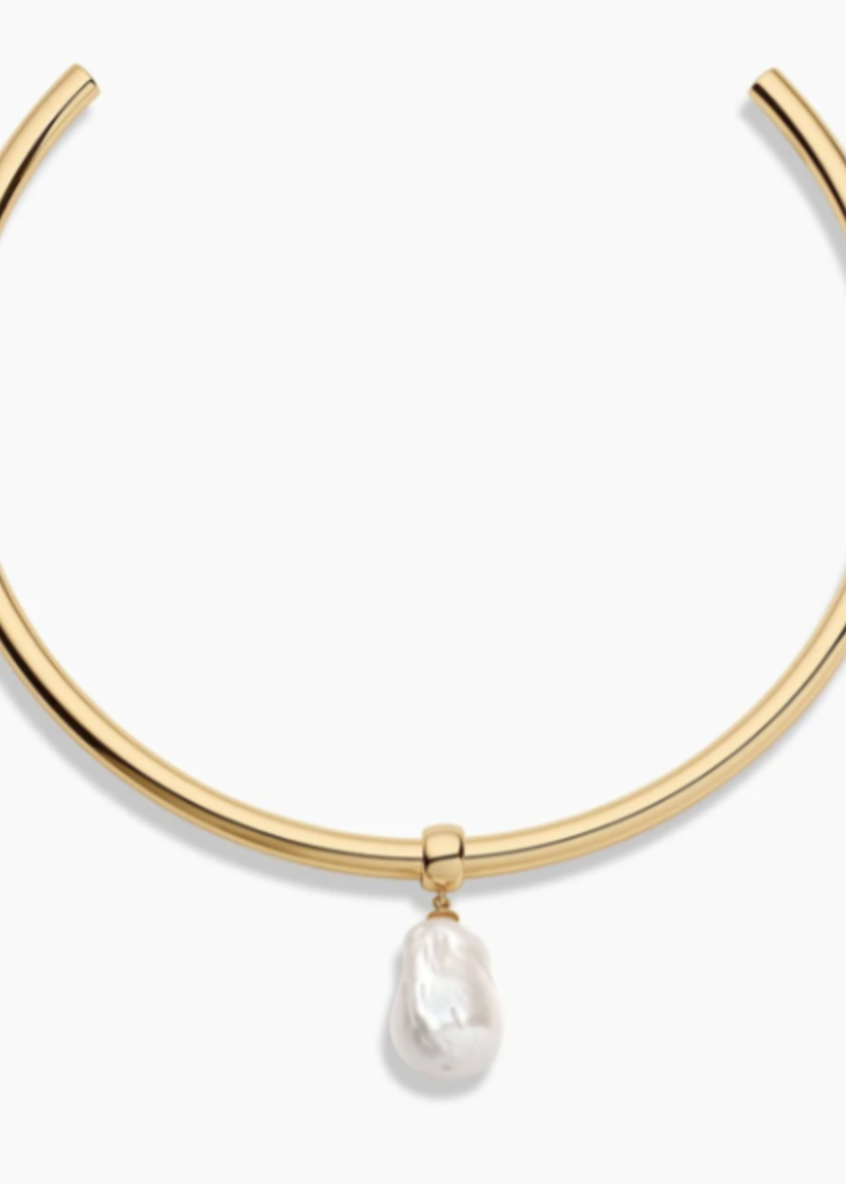Talia Pearl Choker Necklace - 14k Gold Plated