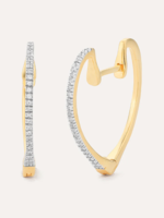 Silver Linings Heart Hoop Earrings