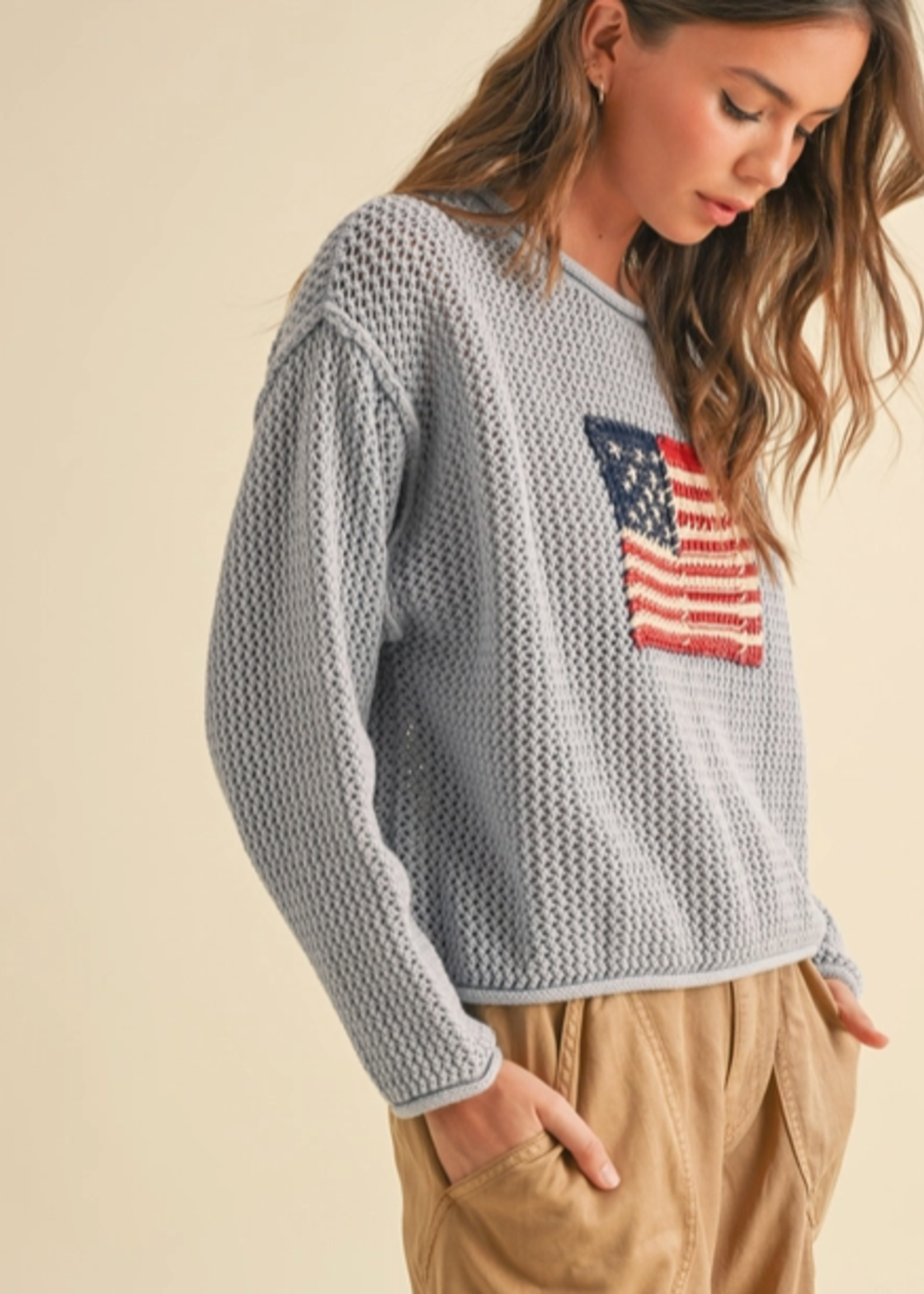 American Flag Sweater