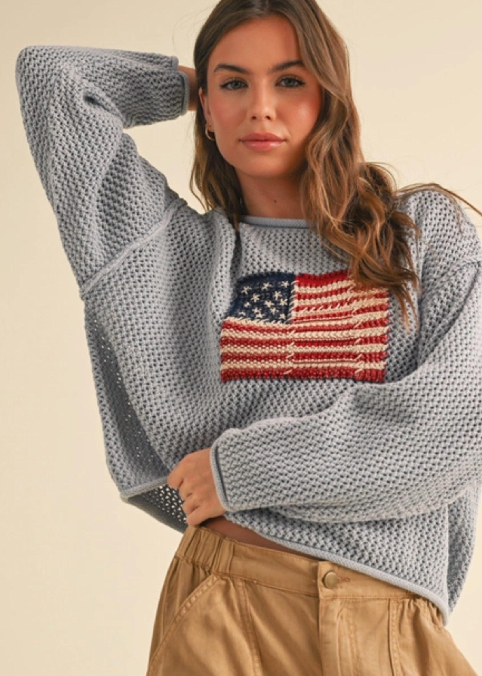 American Flag Sweater