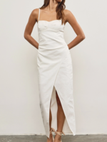 Gathered Front Overlap Cami Dress