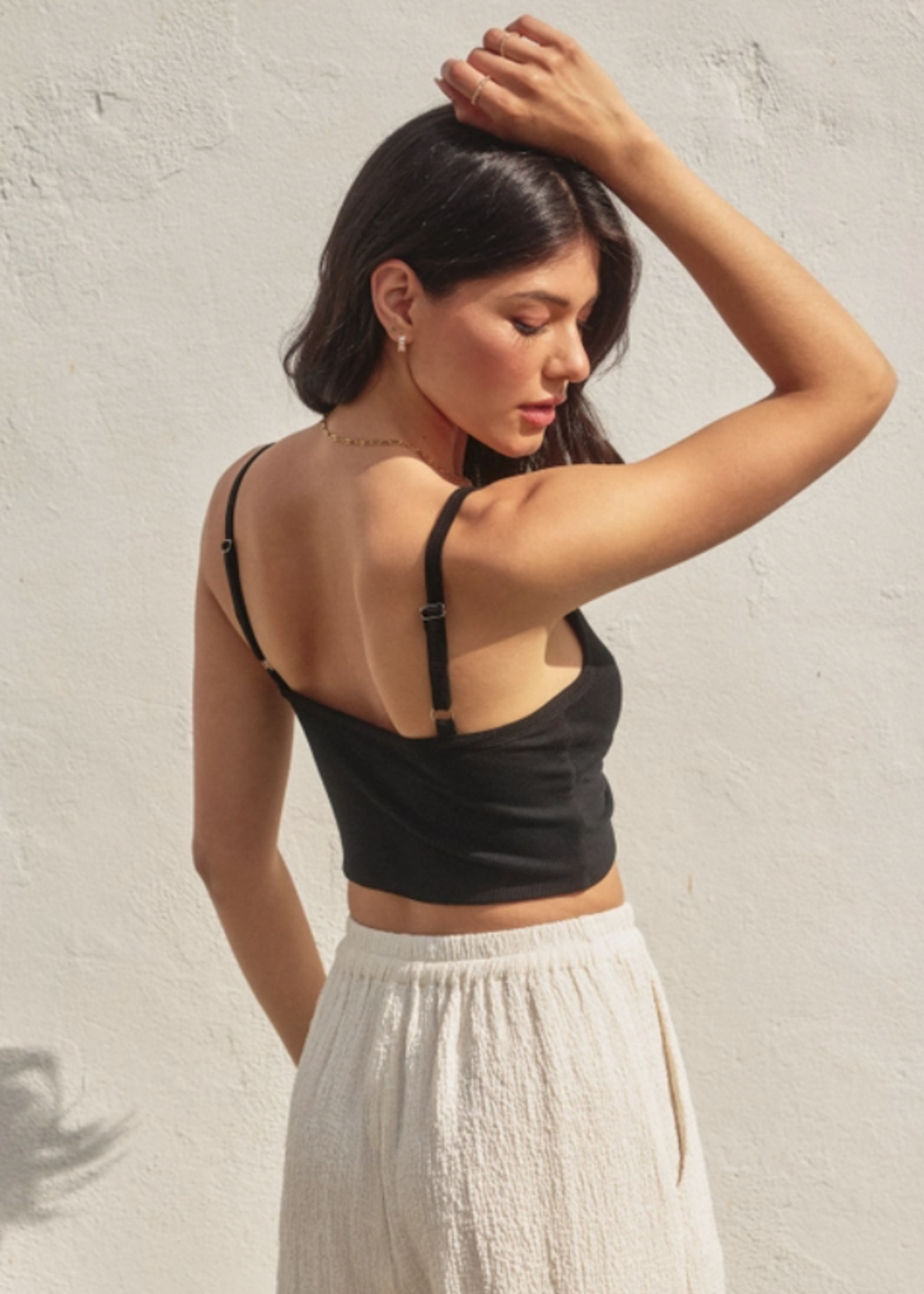 Micro Rib Twist and Shout Crop Top
