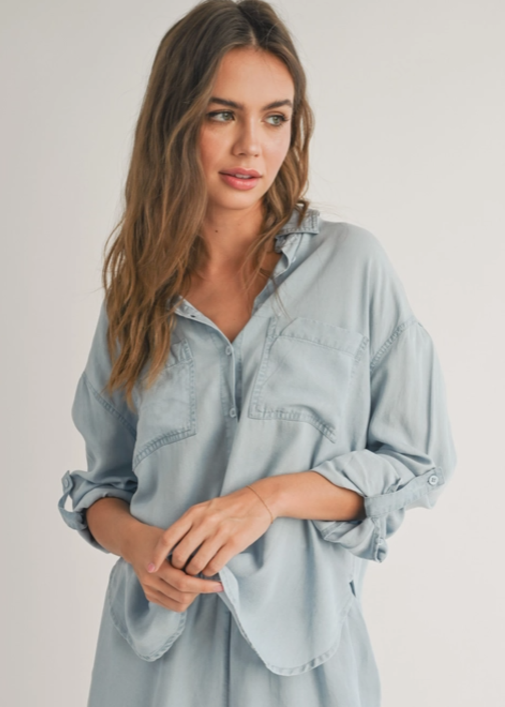 Tencel Button-Down Top