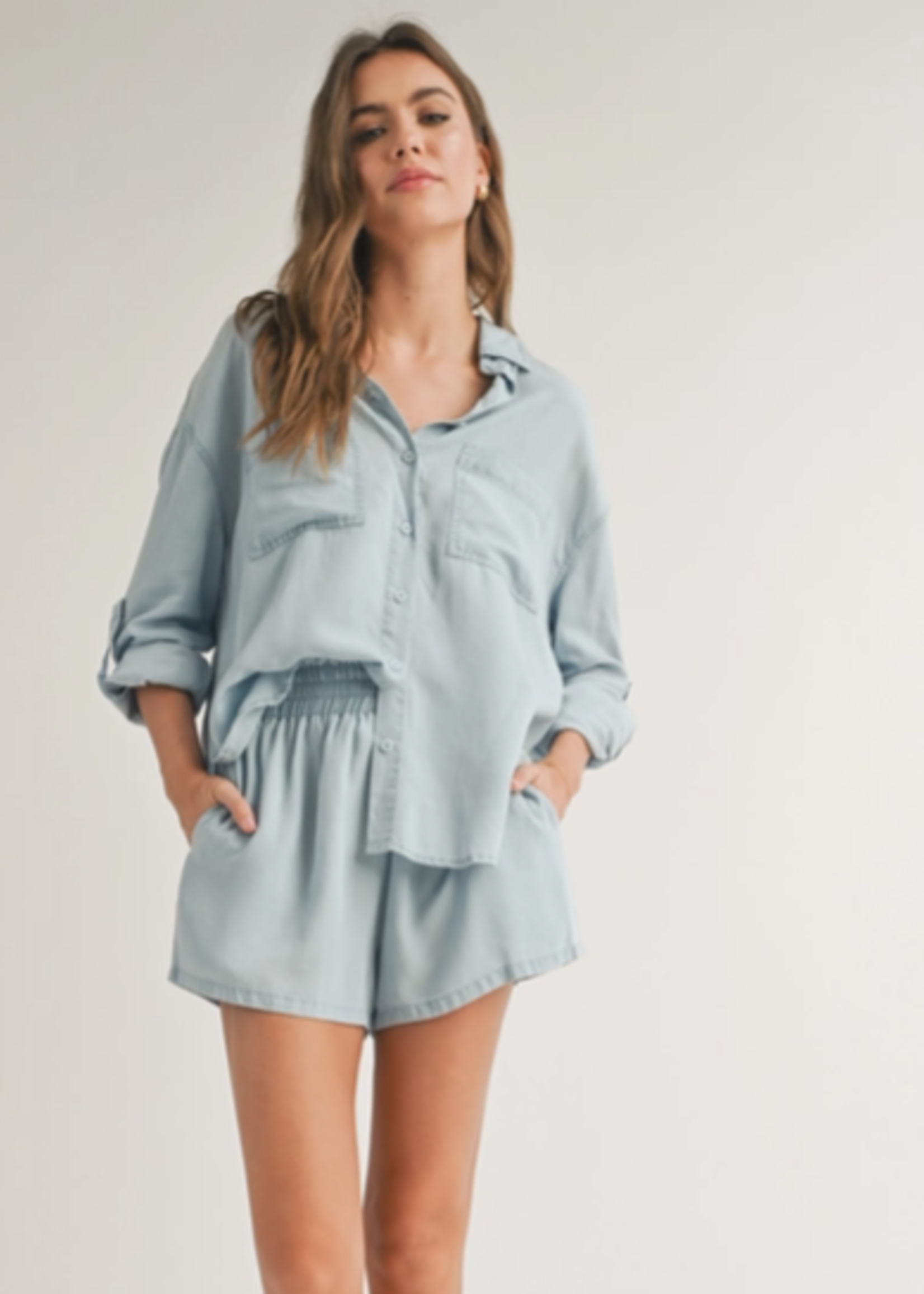 Tencel Button-Down Top